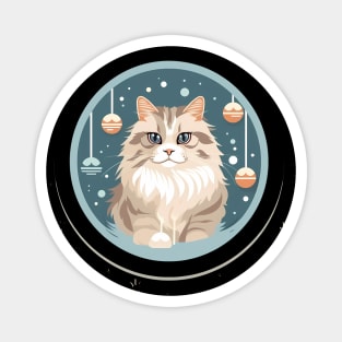 Siberian Cat Xmas Ornament, Love Cats Magnet